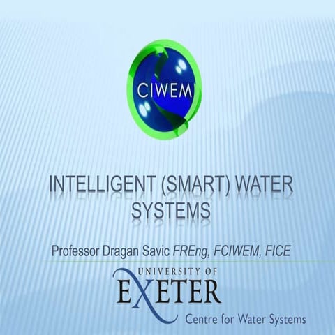 Intelligent / Smart Water Systems