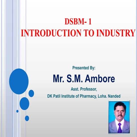 DSBM- 1: Introduction to Industry