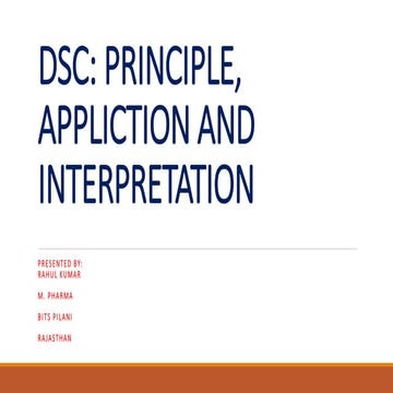 Dsc: interpretaion and application