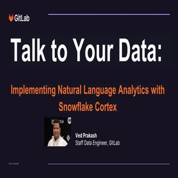 [DSC DACH 25] Ved Prakash - Talk to Your Data - Implementing Natural Language...