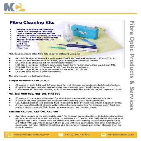 Fibre optic patchcords & pigtails | PDF