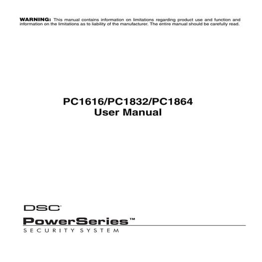 Home Security Systems Reno DSC powerseries users guide PDF