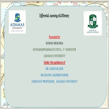 differential scanning calorimetry ppt presentation