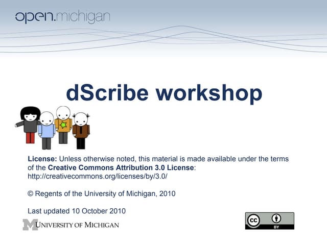 dScribe Workshop - U-M