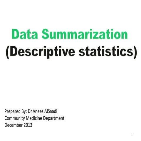 Dscriptive statistics