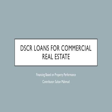 Comprehensive Guide to DSCR Loans for Commercial Real Estate Financing ...