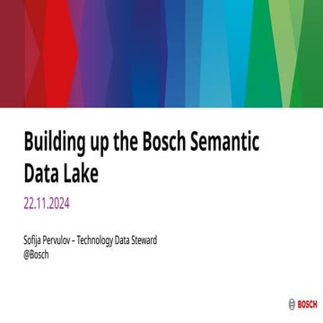 [DSC Europe 24] Sofija Pervulov - Building up the Bosch Semantic Data Lake.pptx