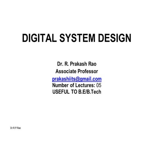 DIGITAL SYSTEM DESIGN 