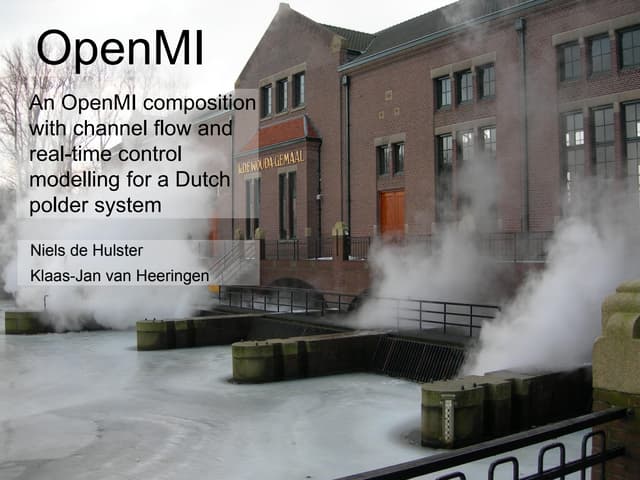 DSD-INT 2014 - OpenMI Symposium - An OpenMI composition with channel flow and...