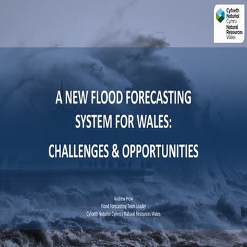 DSD-INT 2015 - Towards new hydrological forecasting systems in Wales - Andrew...