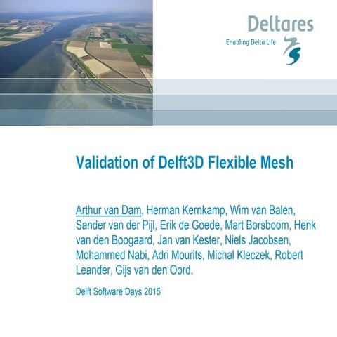 DSD-INT 2015 - validation of delft3 d fm - van dam