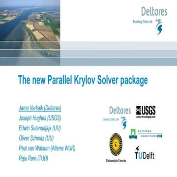 DSD-INT 2016 The new parallel Krylov Solver package - Verkaik