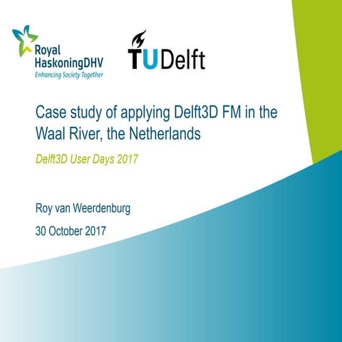 DSD-INT 2017 Delft3D FM hydrodynamic and morphological modelling, Waal River,...