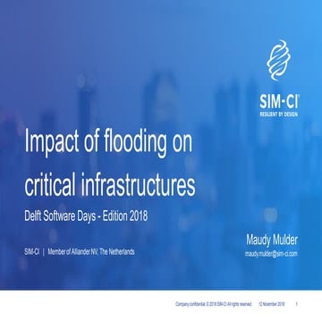 DSD-INT 2018 Impact of flooding on critical infrastructures - Mulder