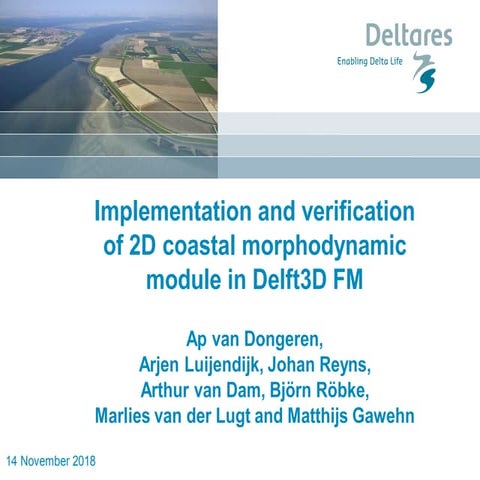 DSD-INT 2018 Implementation and verification of 2D coastal morphodynamic modu...