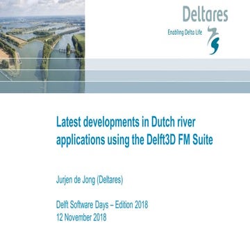 DSD-INT 2018 Latest developments in Dutch river applications using the Delft3...