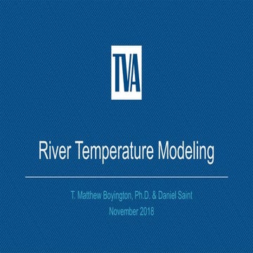 DSD-INT 2018 River Temperature Modeling, USA - Boyington