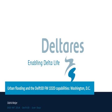 DSD-INT 2018 Urban flooding and the Delft3D FM 1D2D capabilities - Washington...