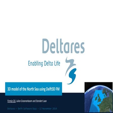 DSD-INT 2019 3D model of the North Sea using Delft3D FM-Zijl