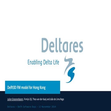 DSD-INT 2019 Delft3D FM model for Hong Kong-Groenenboom