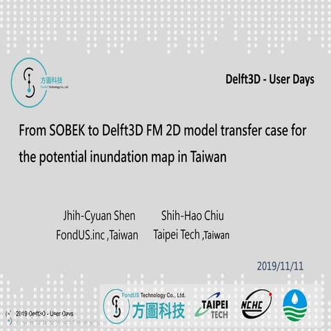 DSD-INT 2019 From SOBEK to Delft3D FM 2D model transfer case for the potentia...