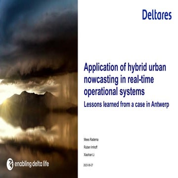 DSD-INT 2023 Application of hybrid urban nowcasting in real time operational ...