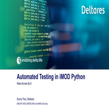 DSD-INT 2025 DevOps - Automated testing and delivery of Delft3D FM ...