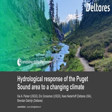 DSD-INT 2025 Hydrological response of the Puget Sound area to a changing clim...