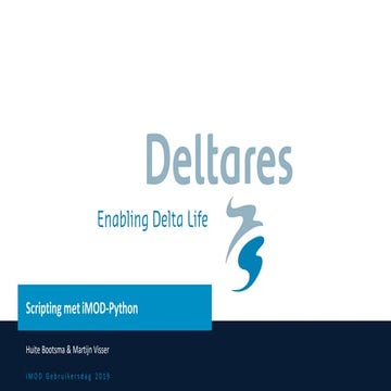 DSD-NL 2019 Scripting met iMOD-Python - Bootsma | PDF | Programming ...