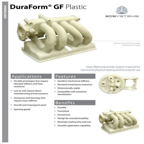 DuraForm GF Plastic - SLS Systems - Material properties (EN)