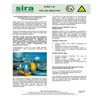 DSEAR ATEX 137 - European Directive...