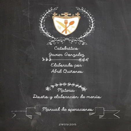 Diseño y elaboración de menús 