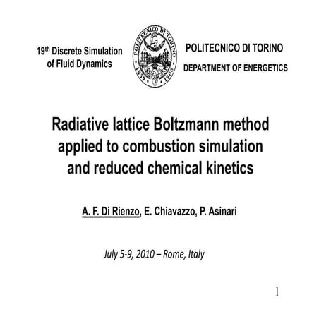 Radiative lattice Boltzmann method  applied to combustion simulation  and red...