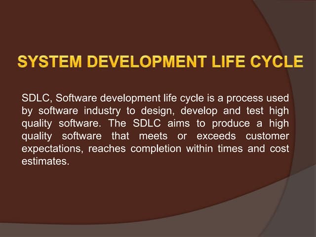 Software development life cycle copy | PPT