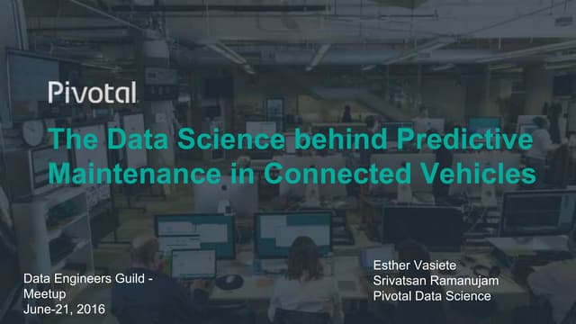 Data Science for predictive maintenance in connected vehicles