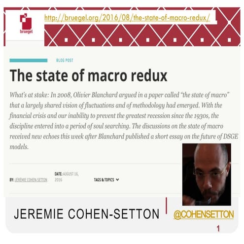 "The State of Macro Redux" - Bruegel