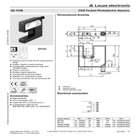 Dados técnicos GS 754