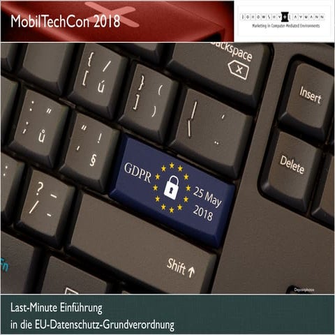 Last-Minute Einführung in die DSGVO