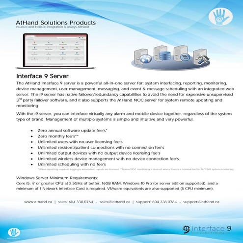 interface 9 server data sheet