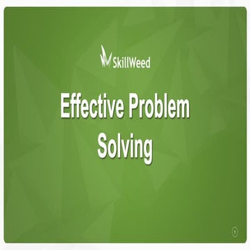 Steps to effective Problem solving | PPT