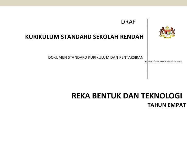 Dokumen Standard Kurikulum Dan Pentaksiran Dskp Terbaru Rbt Thn 4