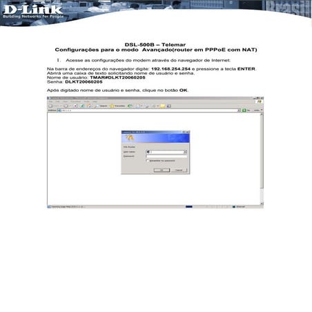 Dsl 500 b(ppoe router e nat)
