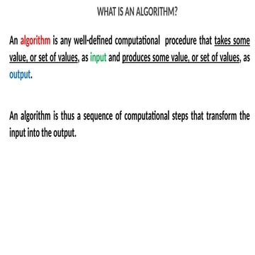 Algorithm description in data structures | PPT