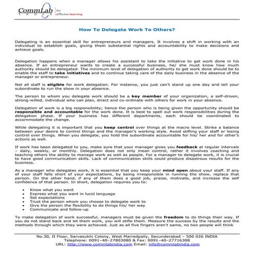 How To Delegate Work To Others?