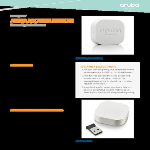Location Services with Aruba Beacons Data Sheet