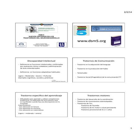 DSM5 nuevos criterios en los trastornos del neurodesarrolllo