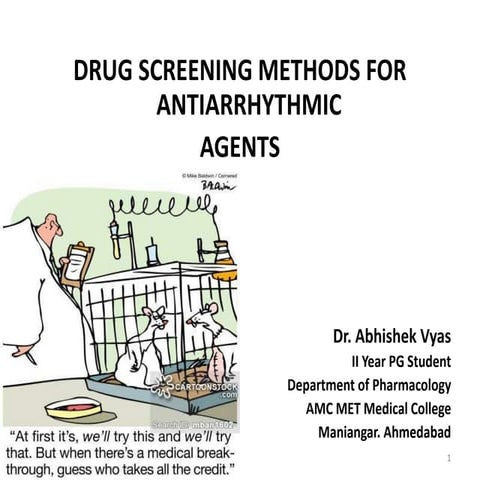 Drug screening methods for antiarrhythmic agents
