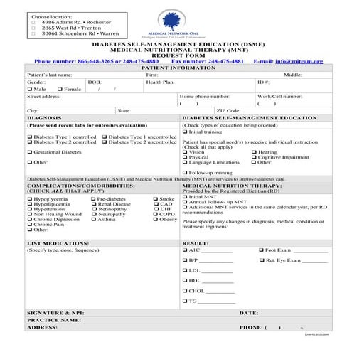  DIABETES SELF-MANAGEMENT EDUCATION (DSME)