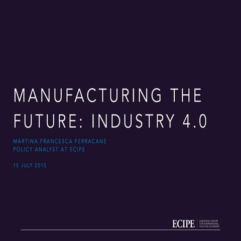 Manufacturing the future: Industry 4.0