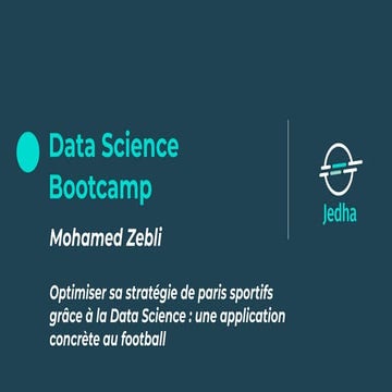 Optimiser sa stratégie de paris sportifs : le cas du football - Mohamed Zebli
